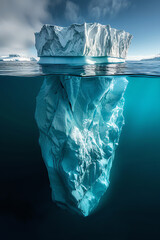 vertical iceberg, AI generated