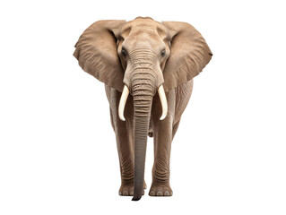 an elephant with tusks and large ears