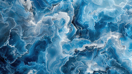 Obraz premium Blue Marble Texture Background with Vibrant Shades