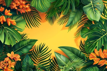 Summer Background illustration created with Generative AI