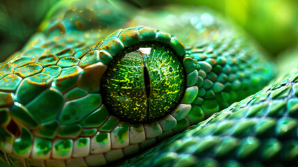 Fototapeta premium closeup eye of snake