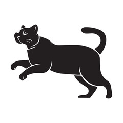 Black cat vector art silhoutee illustration