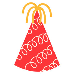 red party hat illustration 