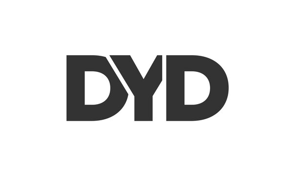 DYD logo design template with strong and modern bold text. Initial based vector logotype featuring simple and minimal typography. Trendy company identity.