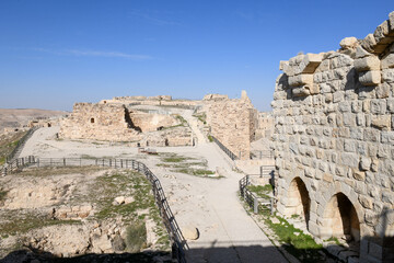 View at the fort of Karak in Jordan