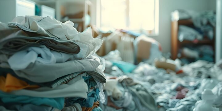 Messy hoarder basement needs deep cleaning and trash removal. Concept Hoarder Cleanup, Basement Cleaning, Trash Removal, Deep Cleaning, Organization Services