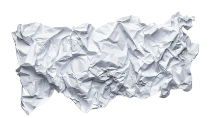 Obraz premium White crumpled and creased paper on white background 