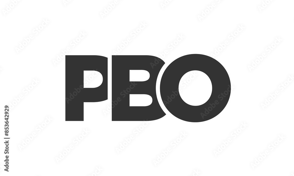 Fototapete pbo logo design template with strong and modern bold text. initial based vector logotype featuring s