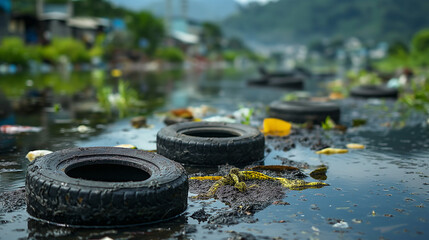 Water pollution by human waste dumped