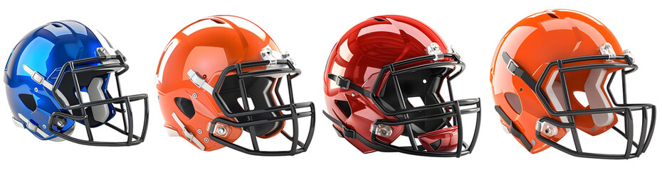 Fototapeta premium 3D Render of Football Helmet on Transparent Background