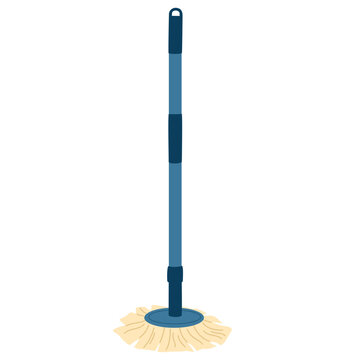 blue mop cleaning floor clip art preview