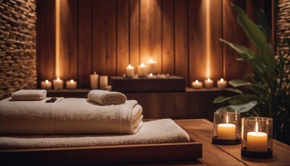 A peaceful spa oasis with a heated pool, gentle lighting, and plush seating, offering an inviting atmosphere for relaxation and pampering