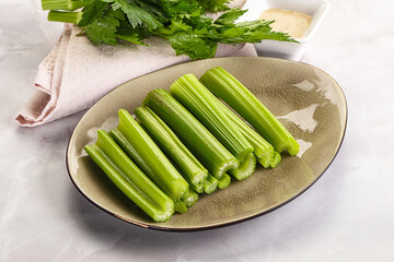 Vegan cuisine - dietary celery cticks