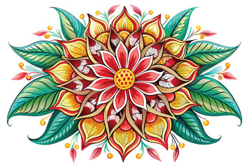 Multicolored Floral Ornament