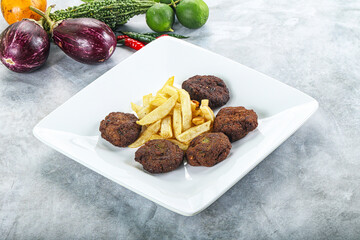 Vegan cuisine - chickpea round falafel