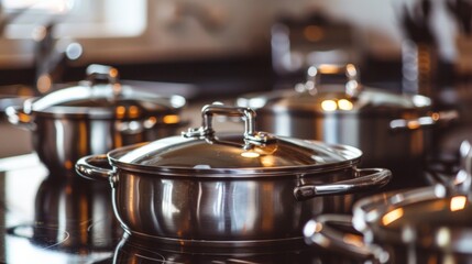 New stainless steel cookware set