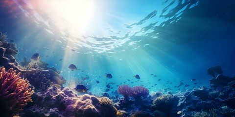 Fototapeta premium Conserving Ocean Biodiversity and Combating Climate Change Effects through Marine Protected Areas. Concept Ocean Conservation, Marine Protected Areas, Biodiversity Preservation