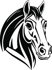 unique silhouette of a running horse and jumping vector