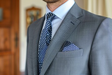 Suit. Close-up Portrait of a Businessman in Smart Business Suit