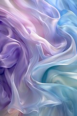 Fototapeta premium Soft Fluid Fabric Waves in Pastel Colors Capturing Movement and Grace Background.