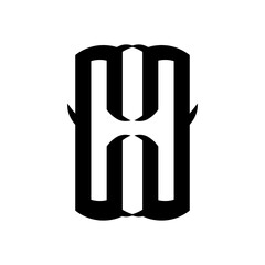 Printletter H logo vector