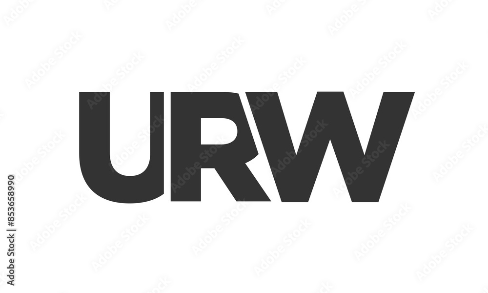 Fototapete urw logo design template with strong and modern bold text. initial based vector logotype featuring s