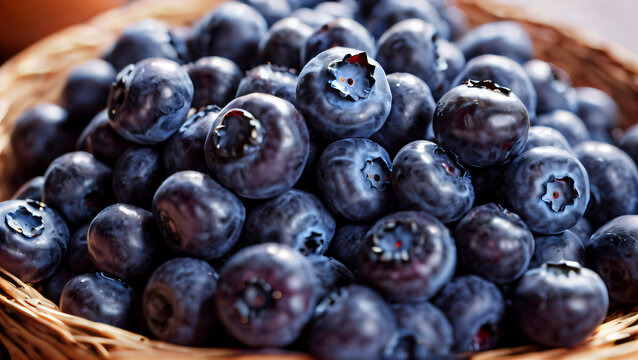 Summer symphony of taste: Blueberries in an organic ballet of antioxidants, vitamins and natural light - From glossy reflection to culinary masterpieces