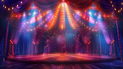 cartoon circus stage