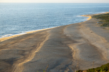 The coast of Atlantic ocean in Nazare, Portugal
