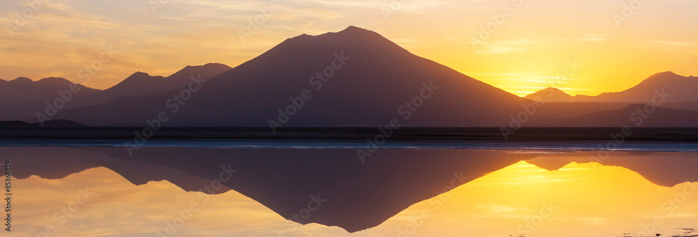 Canvas Prints lake on sunrise