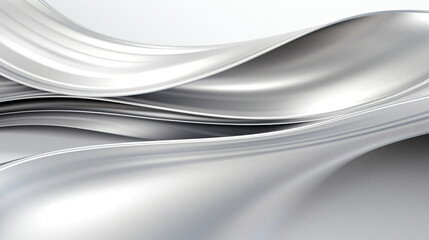 Obraz premium Abstract silver metallic join lines on white background