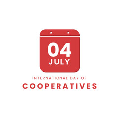 International day of cooperatives on july banner template vector