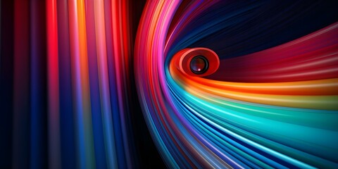 Fototapeta premium Exploring the Evolution of Privacy in the Age of Technology through Vibrant Gradient Lines. Concept Privacy, Technology, Evolution, Vibrant Gradient Lines, Exploration