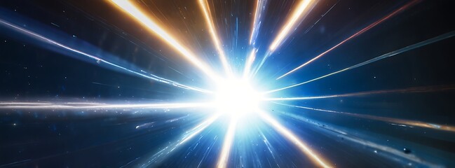 Fototapeta premium Majestic Cosmic Phenomenon Depicting Light Bursting Through The Vast Universe
