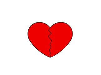  broken heart, illustration isolated background heartbreak