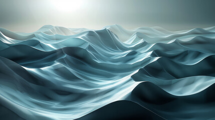 Obraz premium surreal dark 3D landscape with twisted forms and subtle luminescence Generative AI