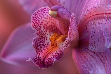 Delicate Purple Orchid Close-up with Intricate Patterns