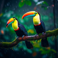 Obraz premium Toucan in the rainforest of Costa Rica, Central America