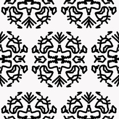 ethnic texture ornament birds stylized elements natural motifs seamless overlapping endless pattern rapport vector