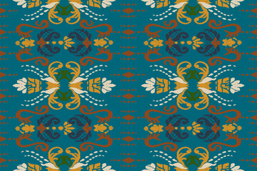 Ikat Seamless Pattern tribal art Embroidery, Ikat stripe Digital textile Asian Design for Prints Fabric saree Mughal Swaths texture Kurti Kurtis Kurtas, Motif Batik