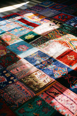 Celebration of Success: Patchwork Promotion with Comforting Rug - Kodak Portra 400 Film