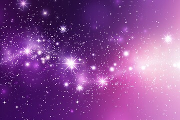 Fototapeta premium Purple gradient background with stars, glowing effect with a purple background and white space in the center