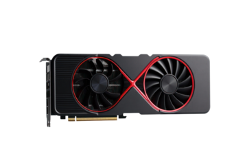 High-performance graphics card with dual-fan cooling system, ideal for gaming and professional use, featuring sleek design and advanced technology.