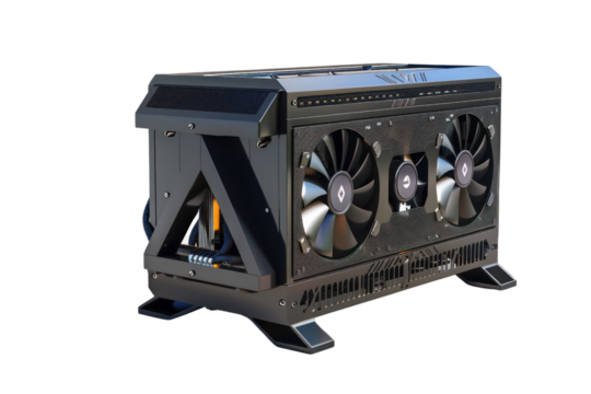 High-performance external GPU enclosure with advanced cooling system, perfect for enhancing graphics quality and computing power.