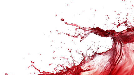 Wine splash, red wine splash on white background