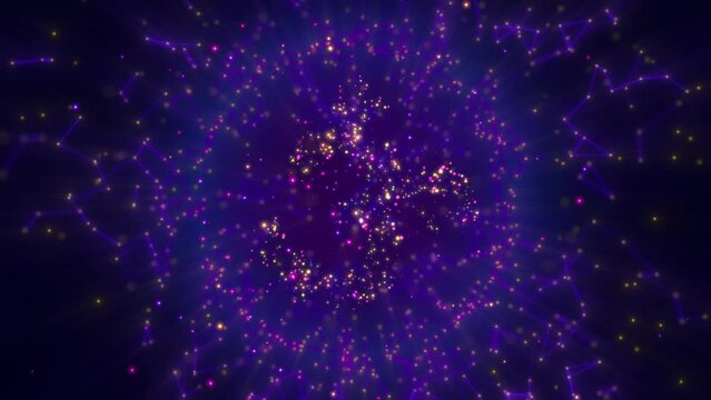 looping 3d render. AUM &mdash; sacred syllable OM, the main mantra of Hinduism. the sacred word for the absolute, Brahmo