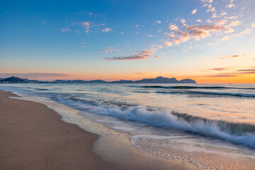 sunset on the beach