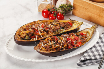 Baked eggplant with minced meat