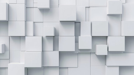 a wall of white cubes