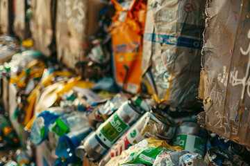 Generative AI, sorting garbage conceptual picture, social responsibility, civil cleaning service